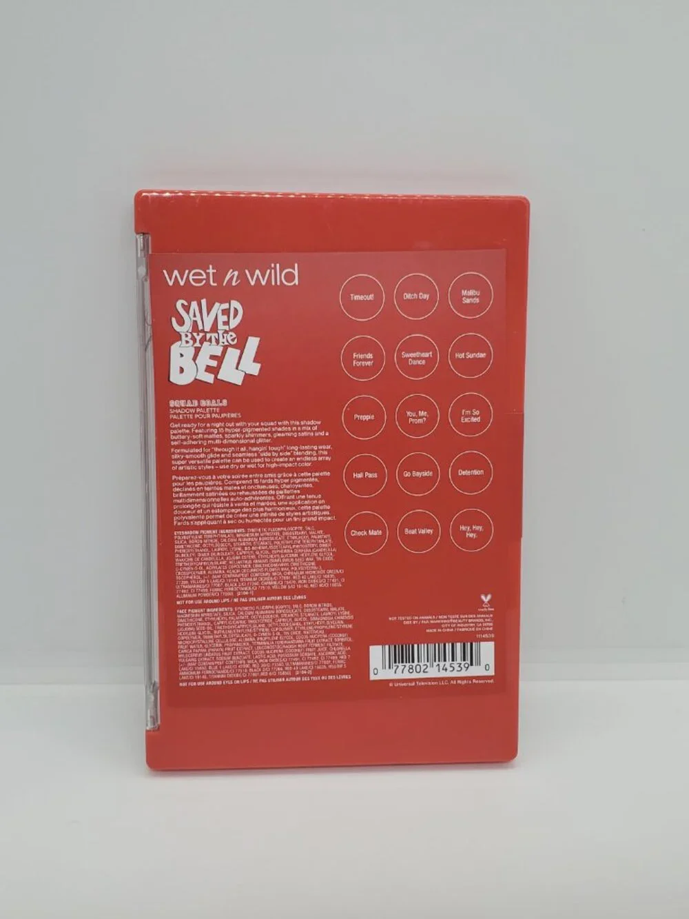 Wet N Wild Saved by the Bell Eyeshadow Palette 15 Shades Retro 90s Makeup